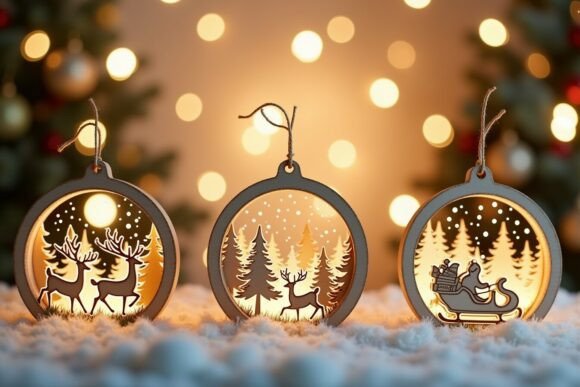 Download Christmas Tree Ornament Laser Cut Design - Premium Bundle